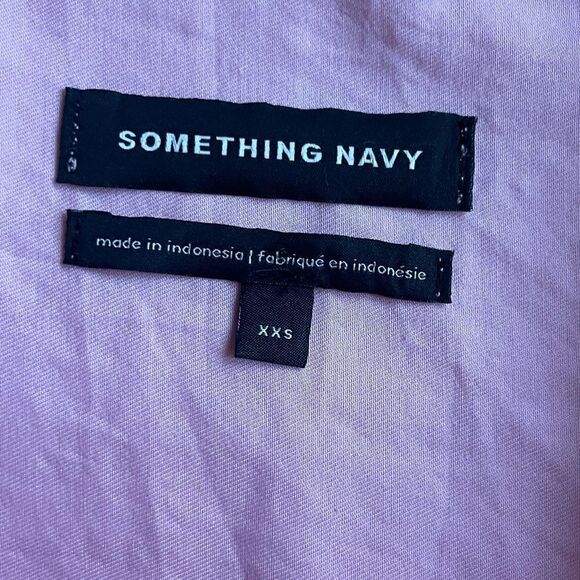 Something Navy | EUC Puff Sleeve Button Down Shirt XXS Pink - Picture 6 of 7